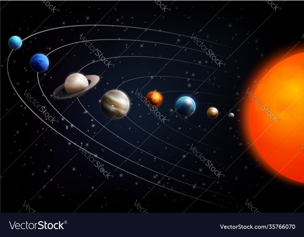 Realistic space background vector image Realistic space background