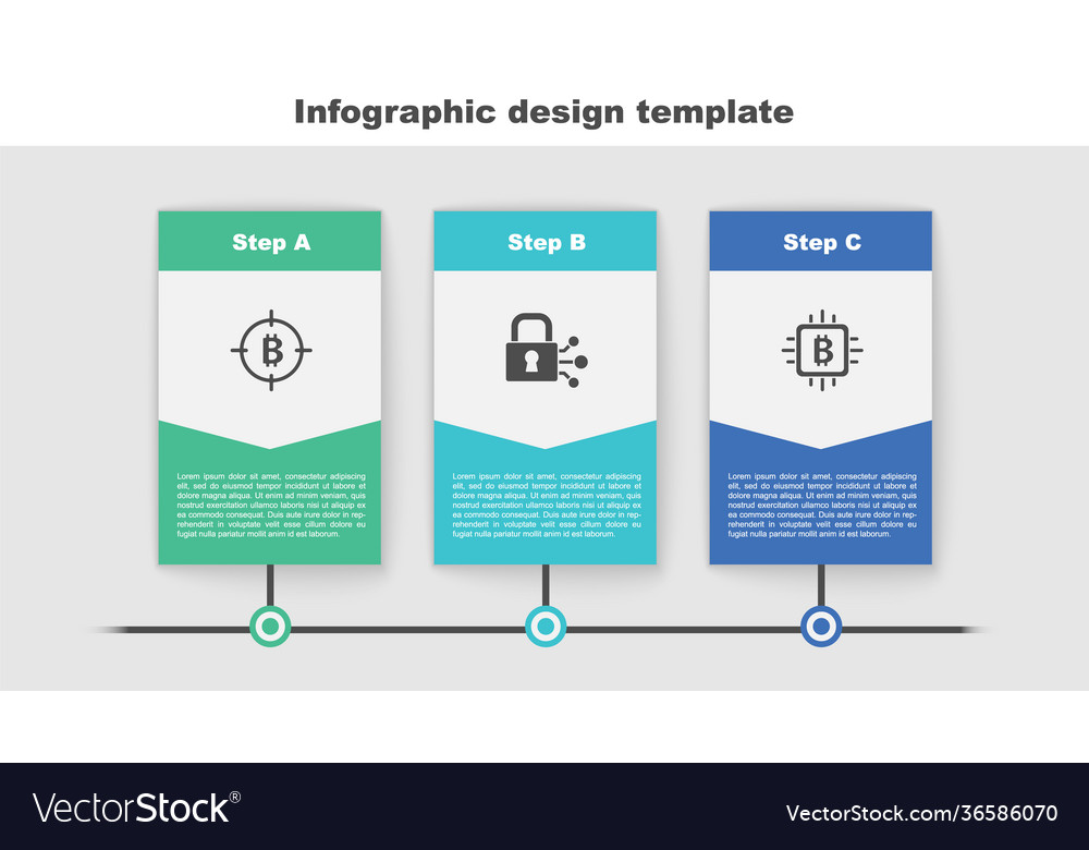 Set bitcoin in target lock vector image Set bitcoin in target lock