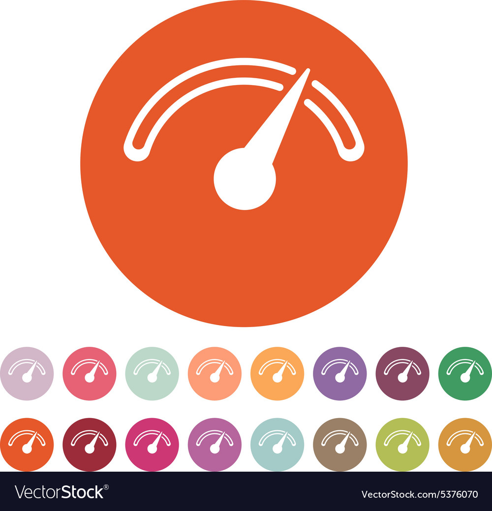 Tachometer speedometer and indicator icon