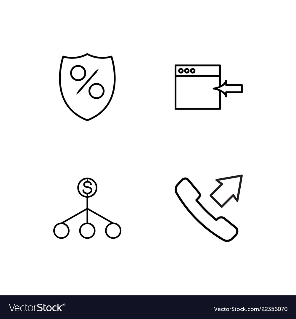 Web simple outlined icons set Vector Image Web simple outlined icons set