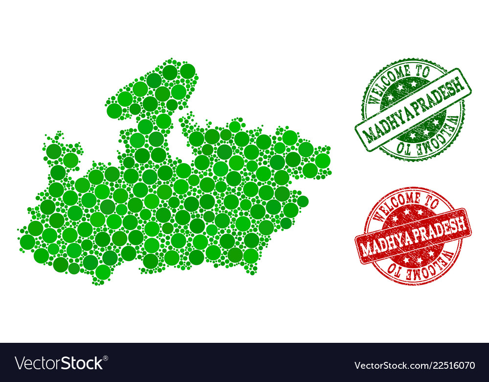 Welcome composition of map madhya pradesh state