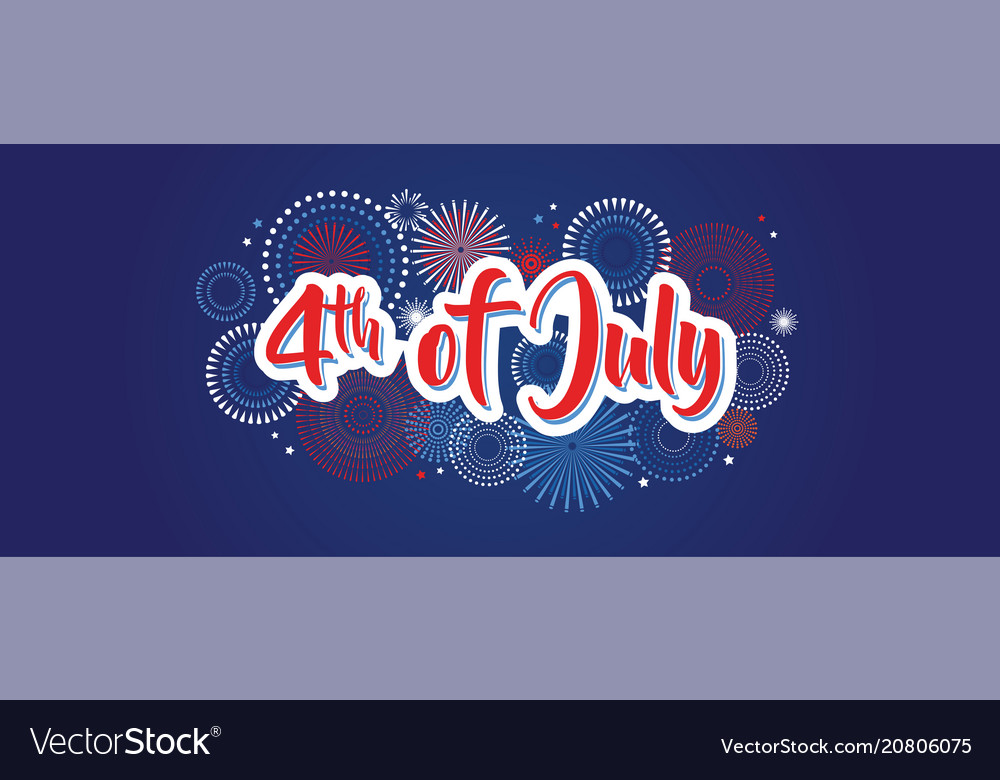 4th july fireworks background fourth vector image 4th july fireworks background fourth
