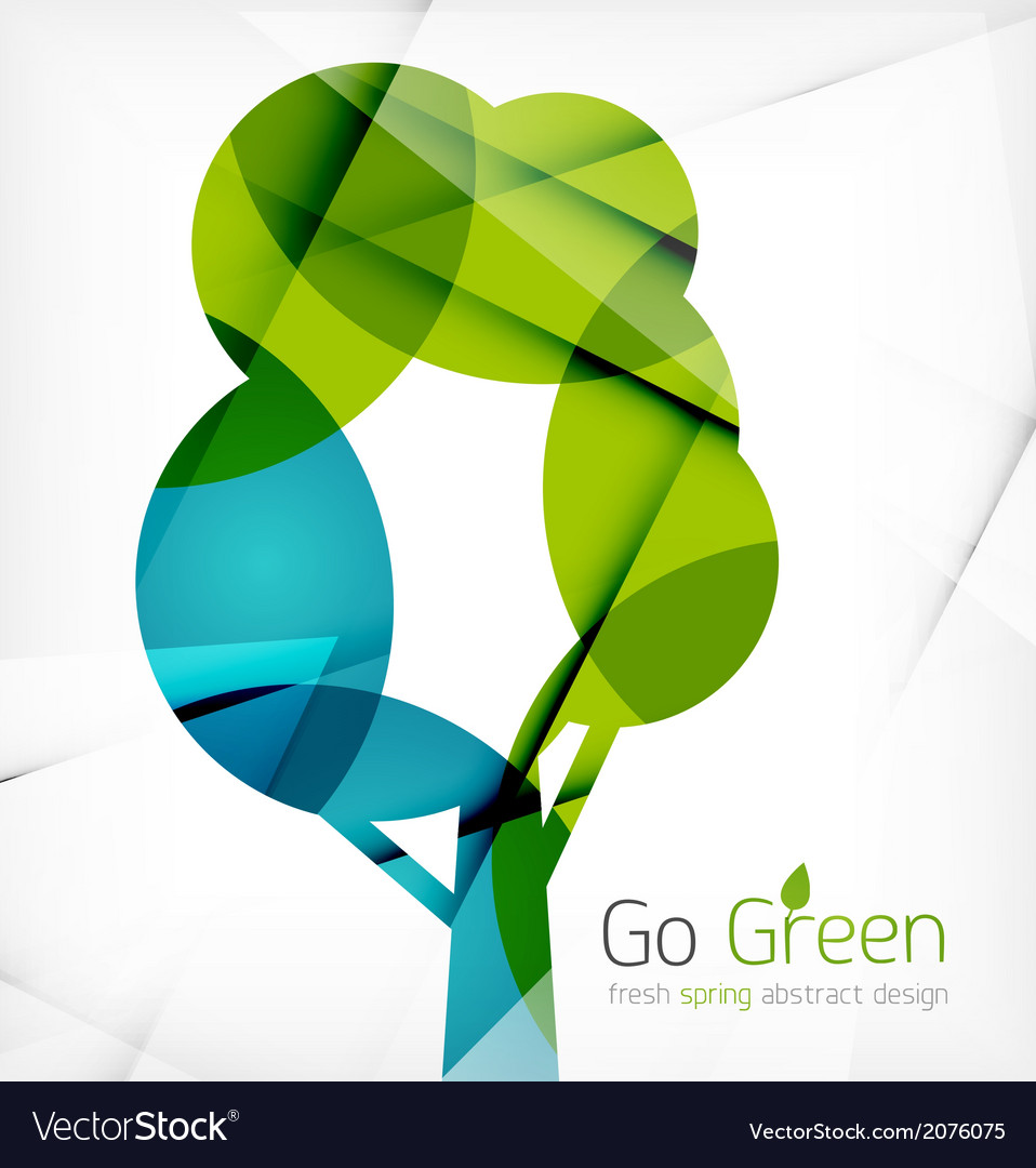 Abstract Green Tree Shape