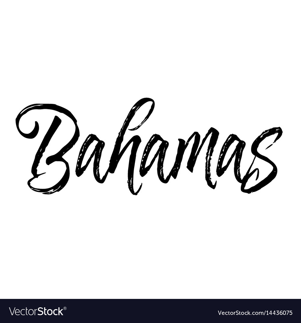 Bahamas Textdesign Kalligraphie