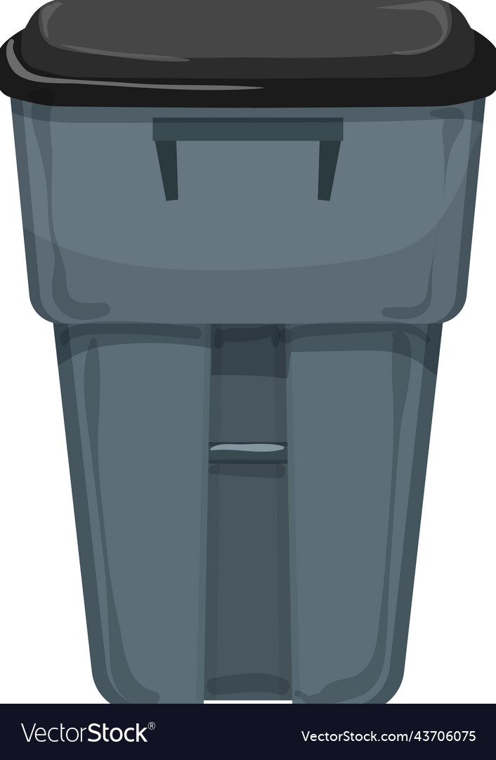 Box trash bin garbage cartoon Royalty Free Vector Image