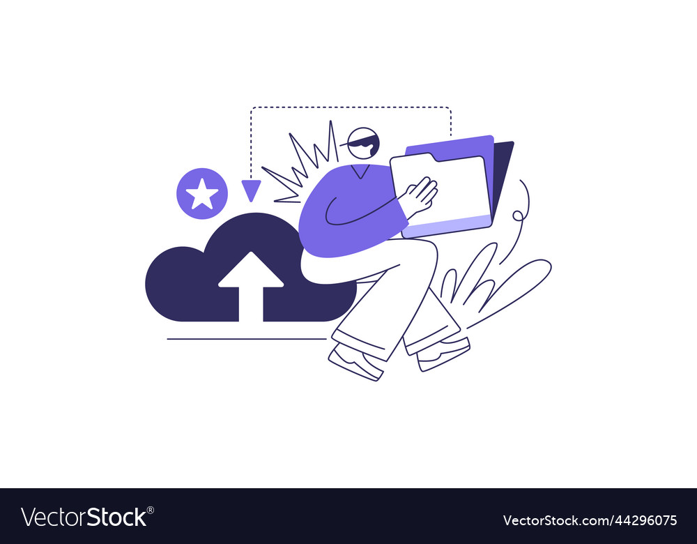 Business cloud computing data provision vector image Business cloud computing data provision