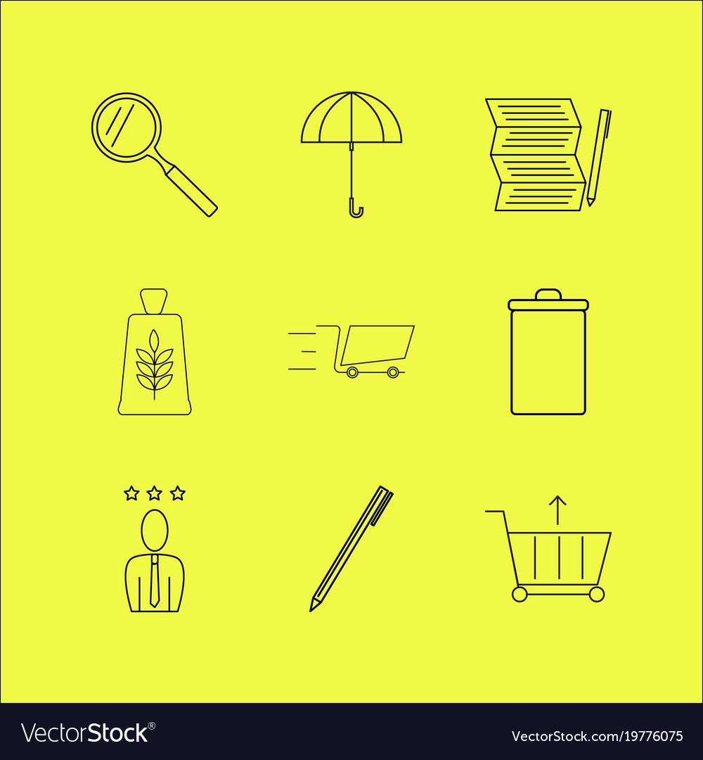Business linear icon set simple outline icons