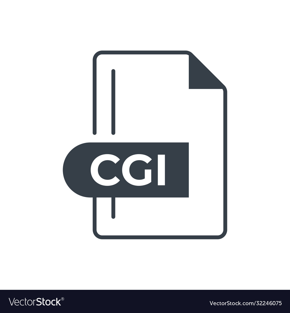 Cgi file format icon extension filled