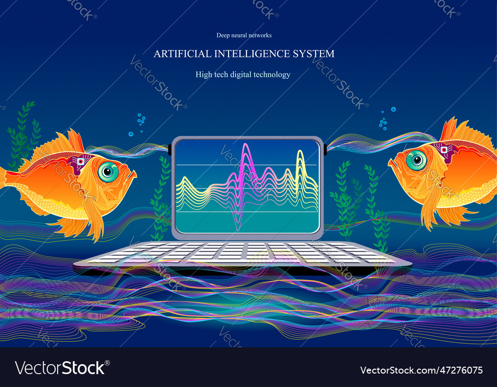 Deep neural networks microchip implantation vector image Deep neural networks microchip implantation