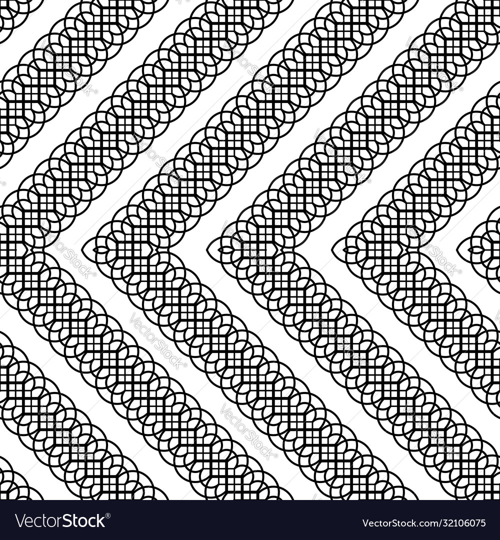 Design seamless monochrome grating zigzag pattern