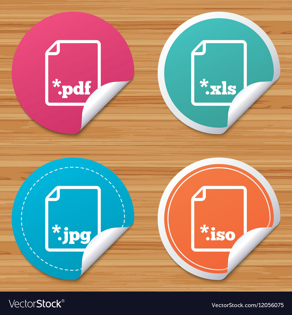 Document signs file extensions symbols