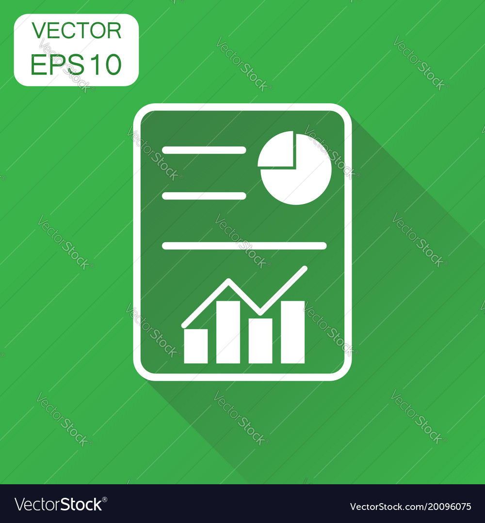 Document with chart icon business concept