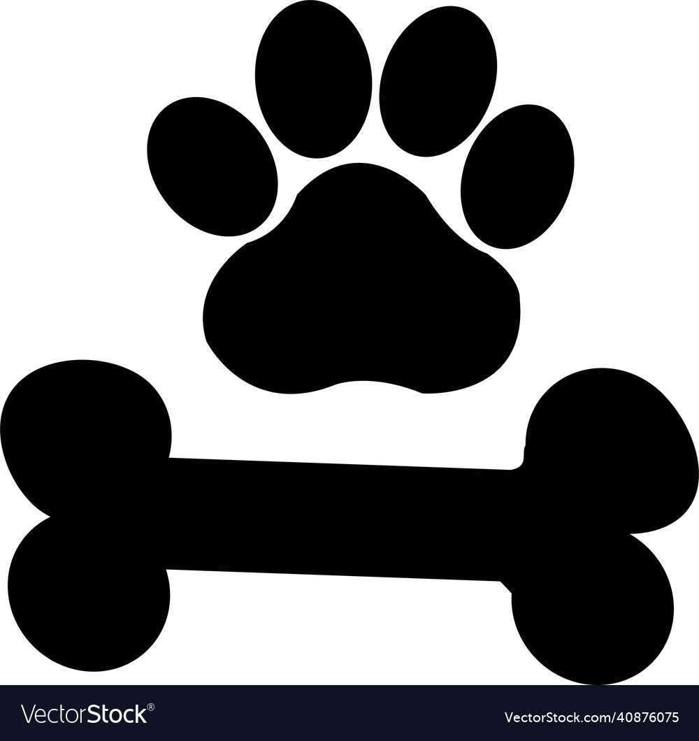 Dog svg bone svg paw svg eps zip file Royalty Free Vector