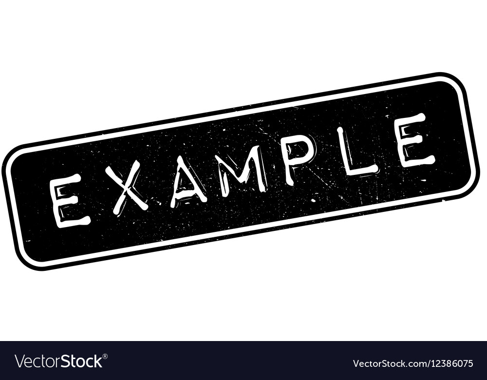 Example rubber stamp