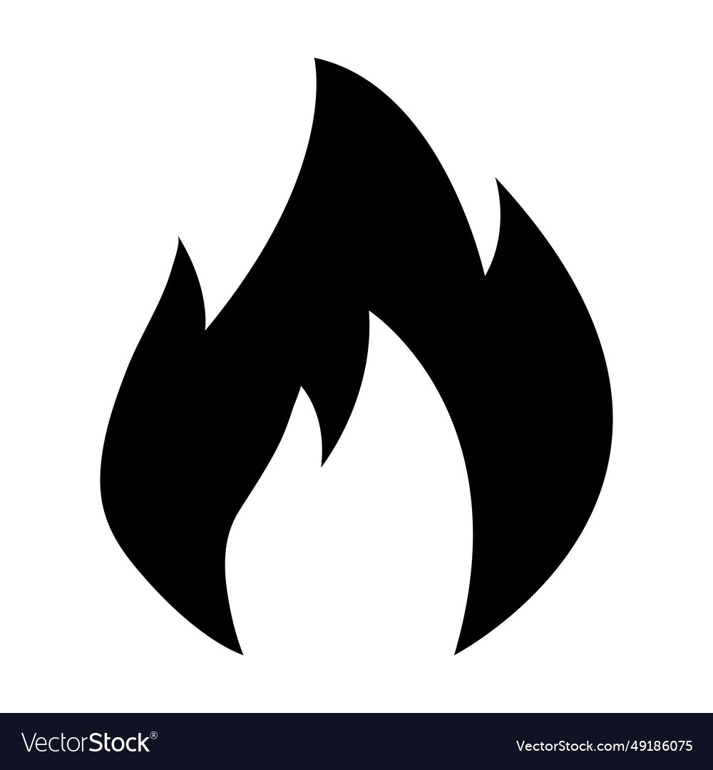 Fire sign flame icon isolated on white backg Vector Image