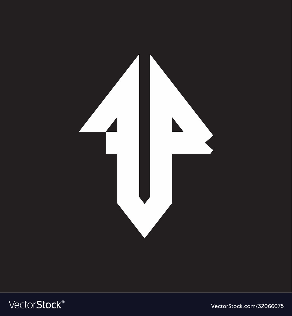 Fp logo monogram with sharp square design template Vector Image Fp logo monogram with sharp square design template