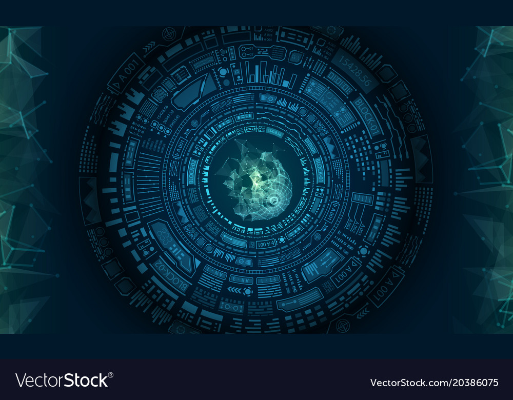 Futuristic hud elements design techno background