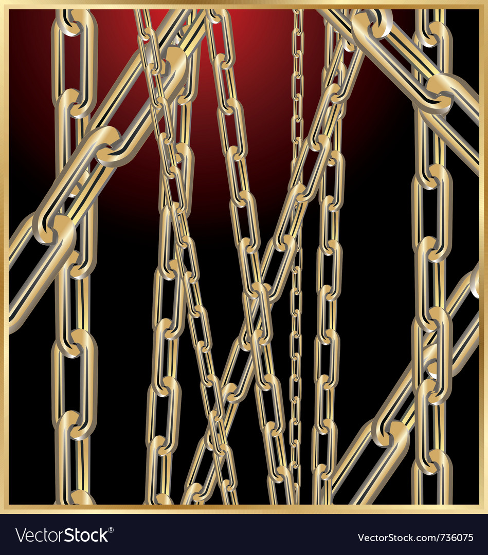 Golden chain abstract background