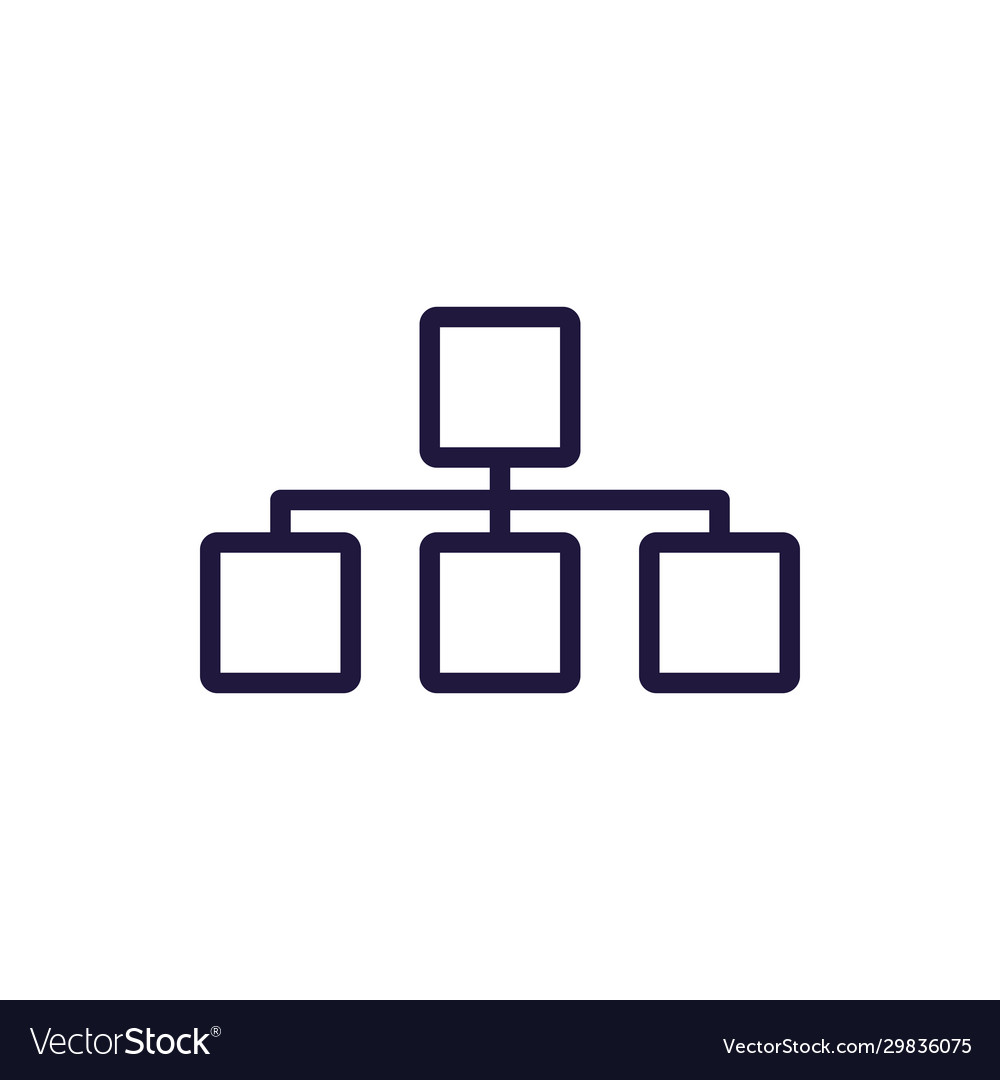 Isolated workflow map line style icon vector image Isolated workflow map line style icon