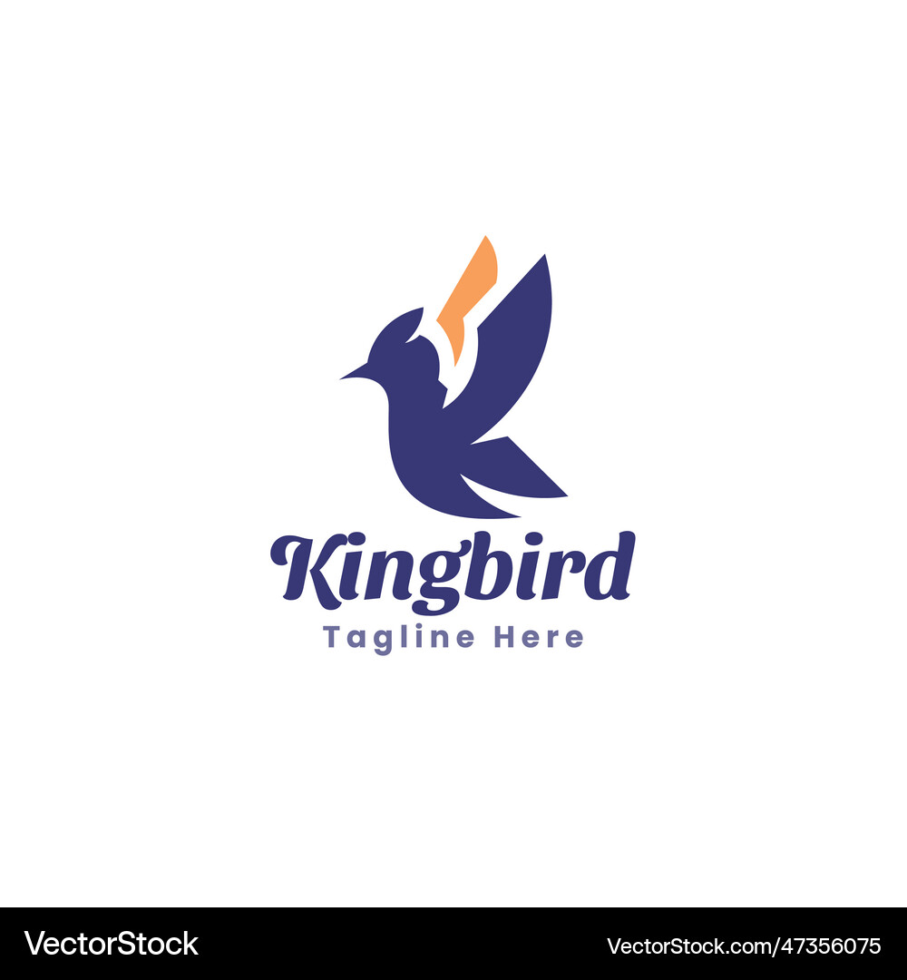 King bird logo template design Royalty Free Vector Image