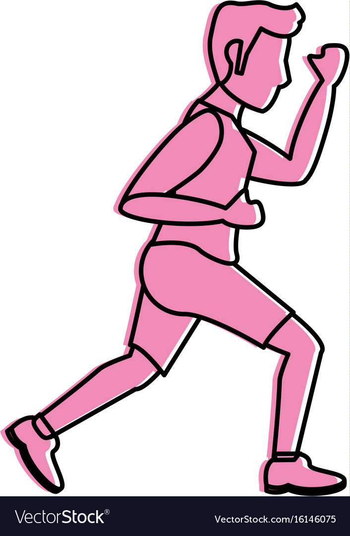 Man avatar running icon image