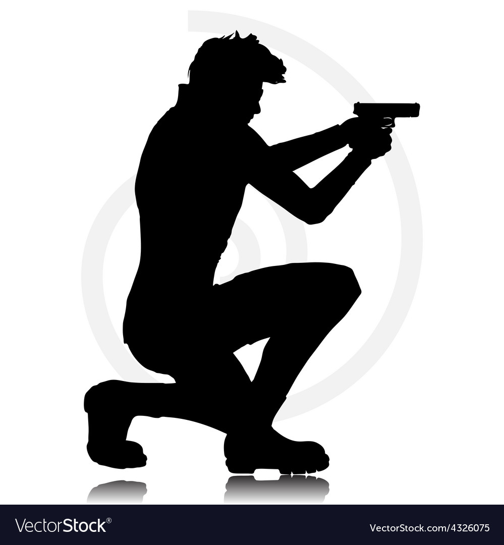 Man with agun