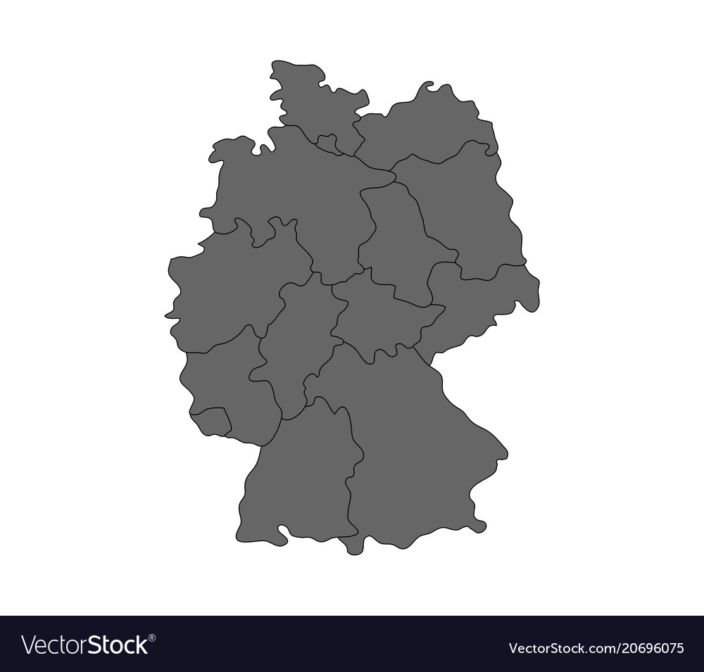 map germany with regions vector image