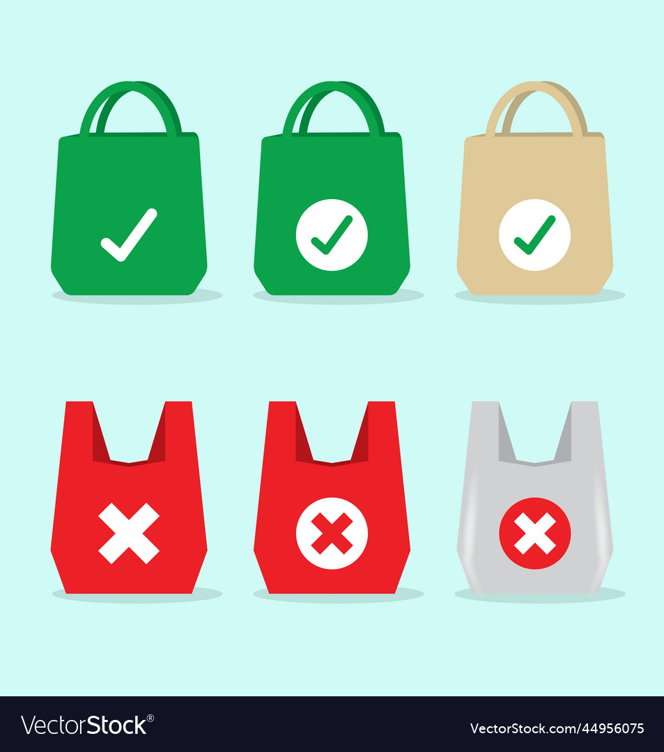 Say no to single use plastic bags global warming Vector Image