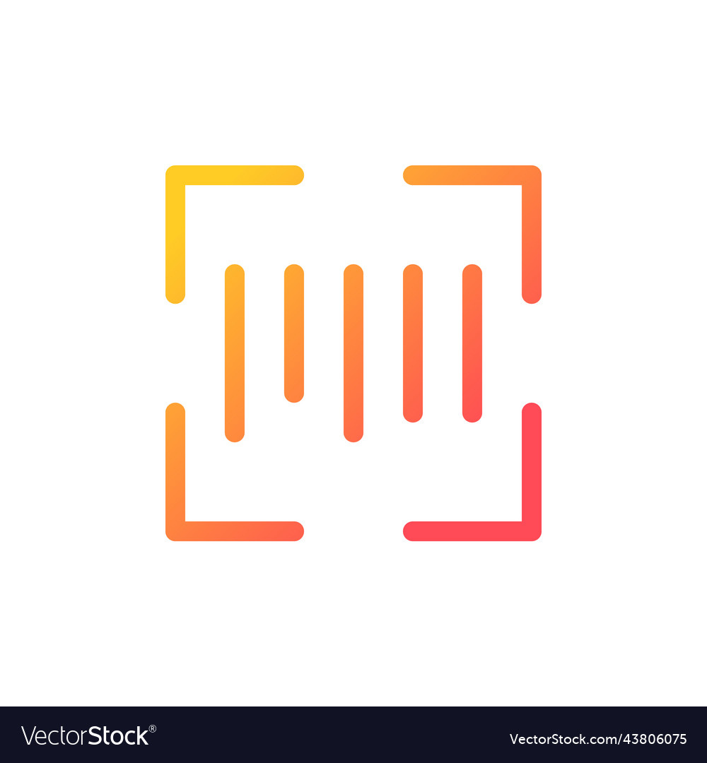 Scannen Barcode Pixel perfekte Steigung linear ui vector image Scannen Barcode Pixel perfekte Steigung linear ui