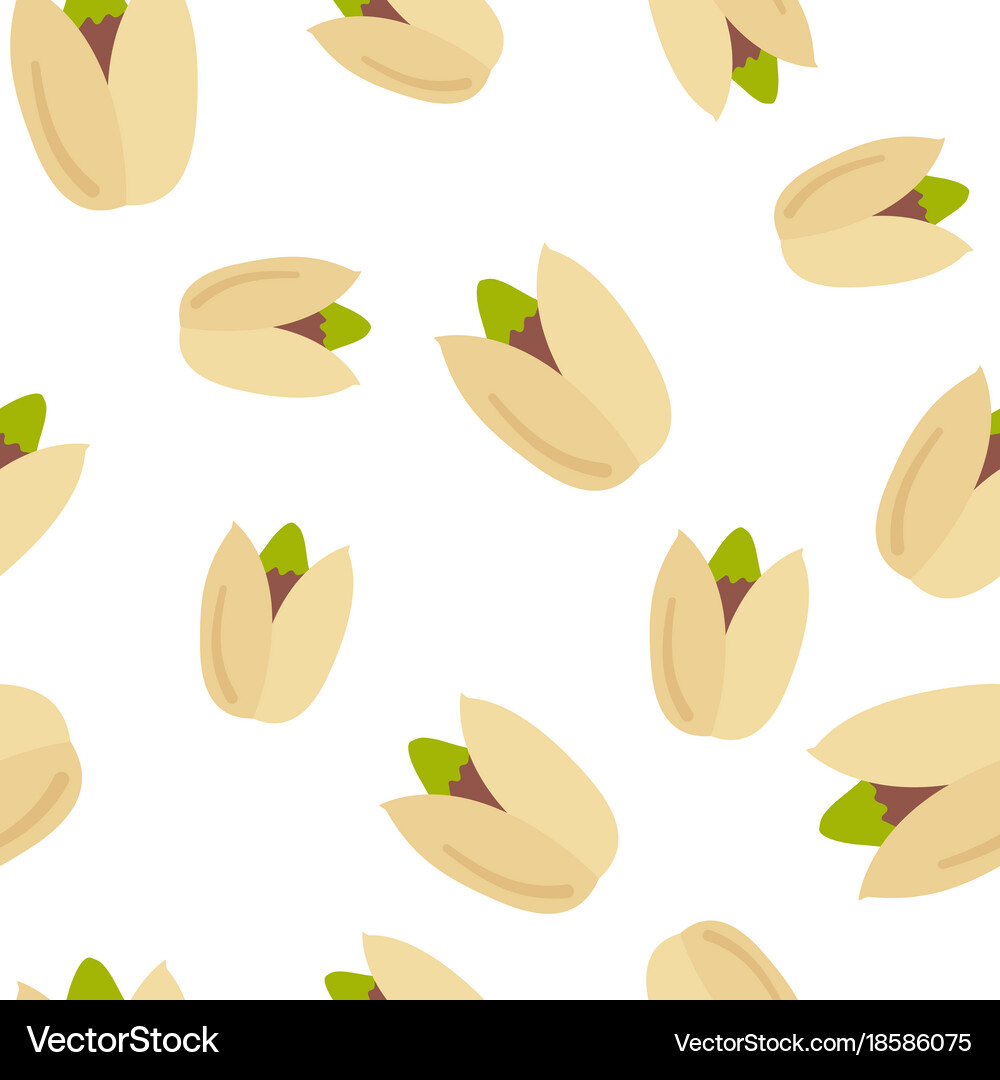 Seamless pattern pistachio nuts Royalty Free Vector Image