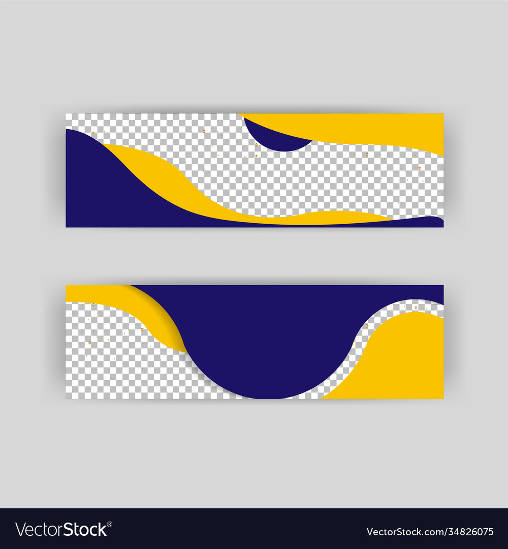 Set banner background template with modern shape