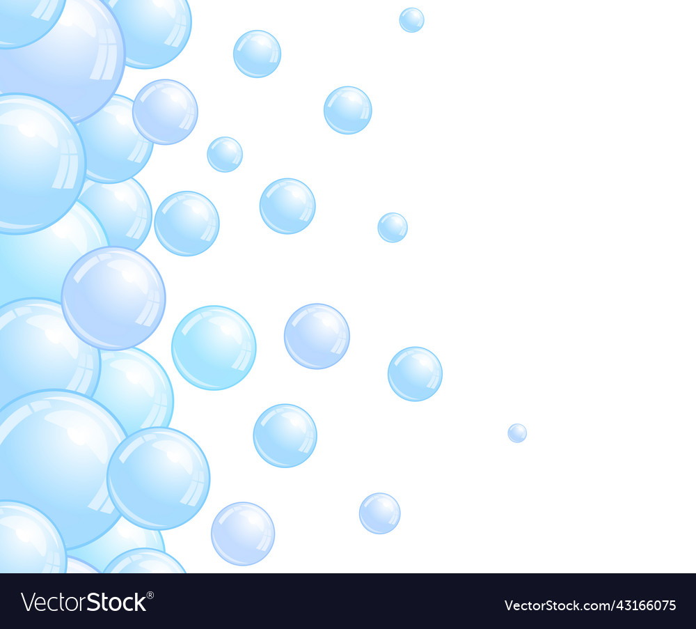 Soap bubbles pattern repeated vertical foam vector image Soap bubbles pattern repeated vertical foam