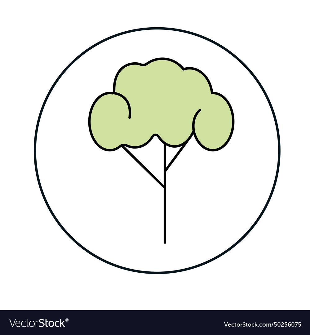 Tree linear color icon