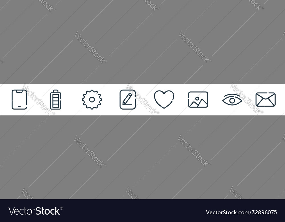 Ui master line icons linear set quality