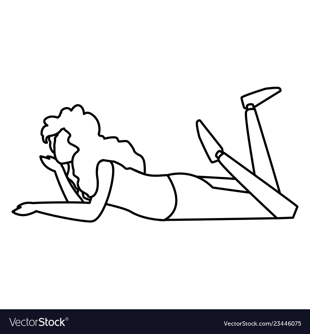 Young Woman Relaxing on Floor
