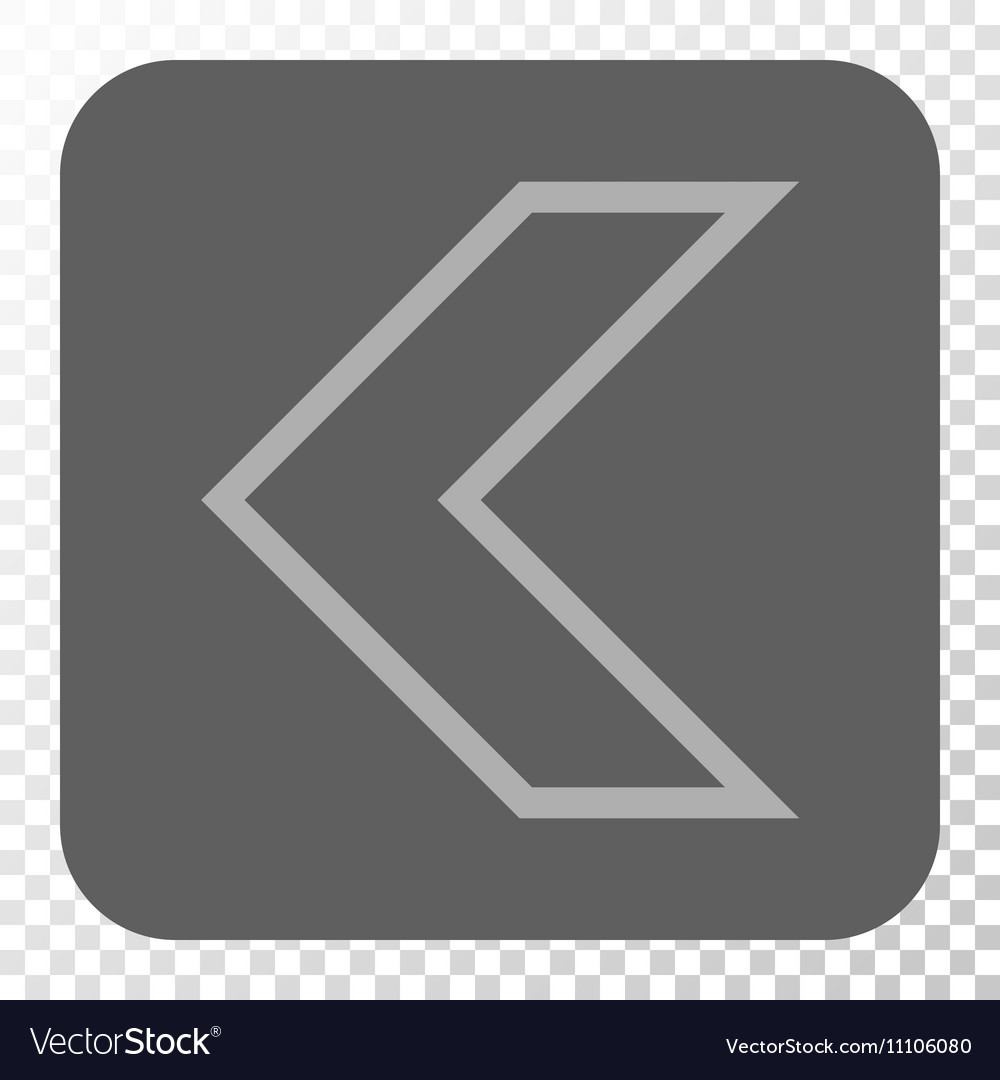 Arrowhead left rounded square button