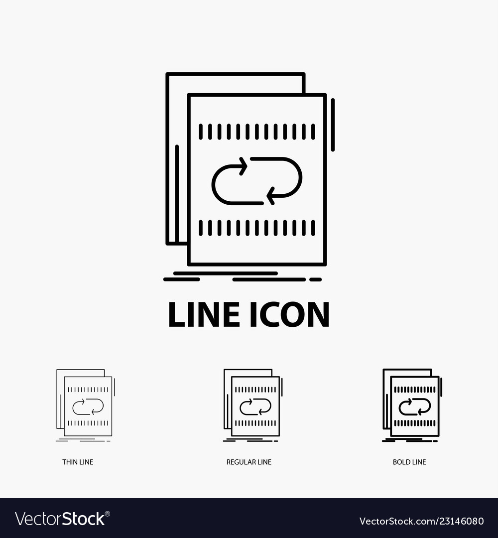 Audio file loop mix sound icon in thin regular vector image Audio file loop mix sound icon in thin regular