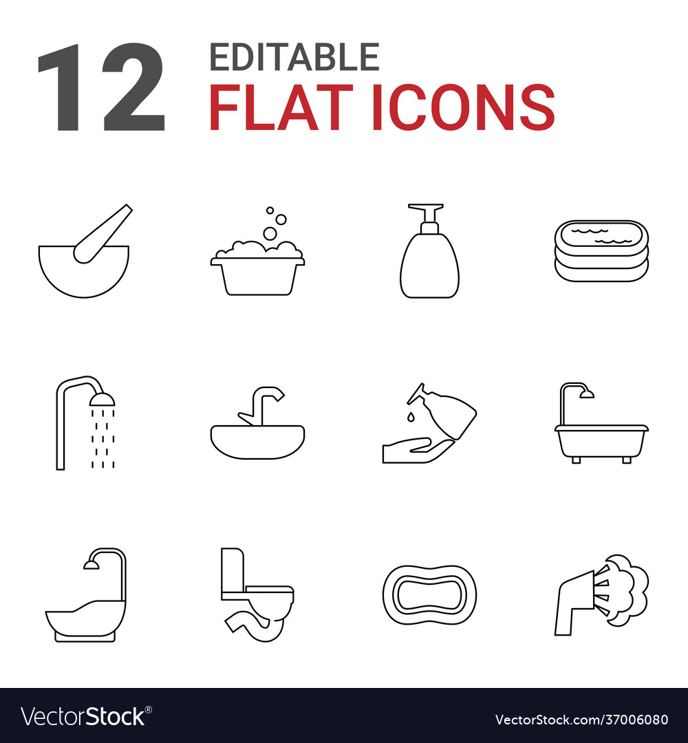 Bath icons Royalty Free Vector Image - VectorStock