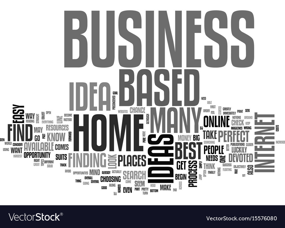 best home based business ideas where to find them vector image