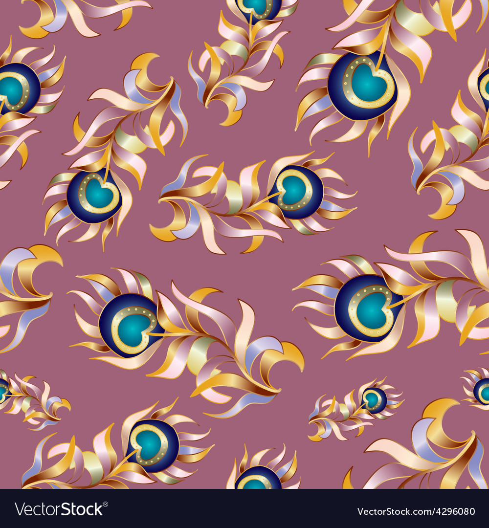 Bird feathers abstract seamless pattern