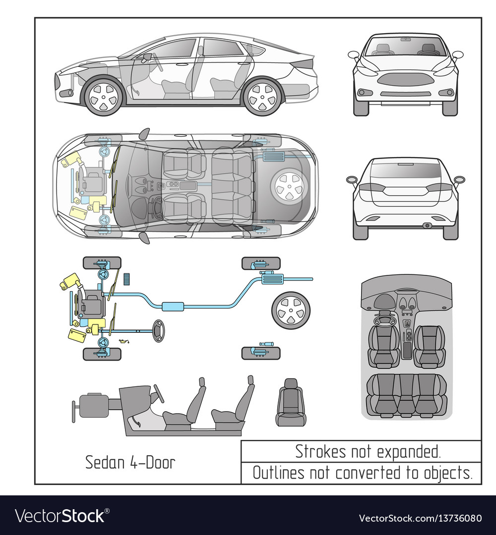 Car Sedan Interior Parts Engine Seats Dashboard