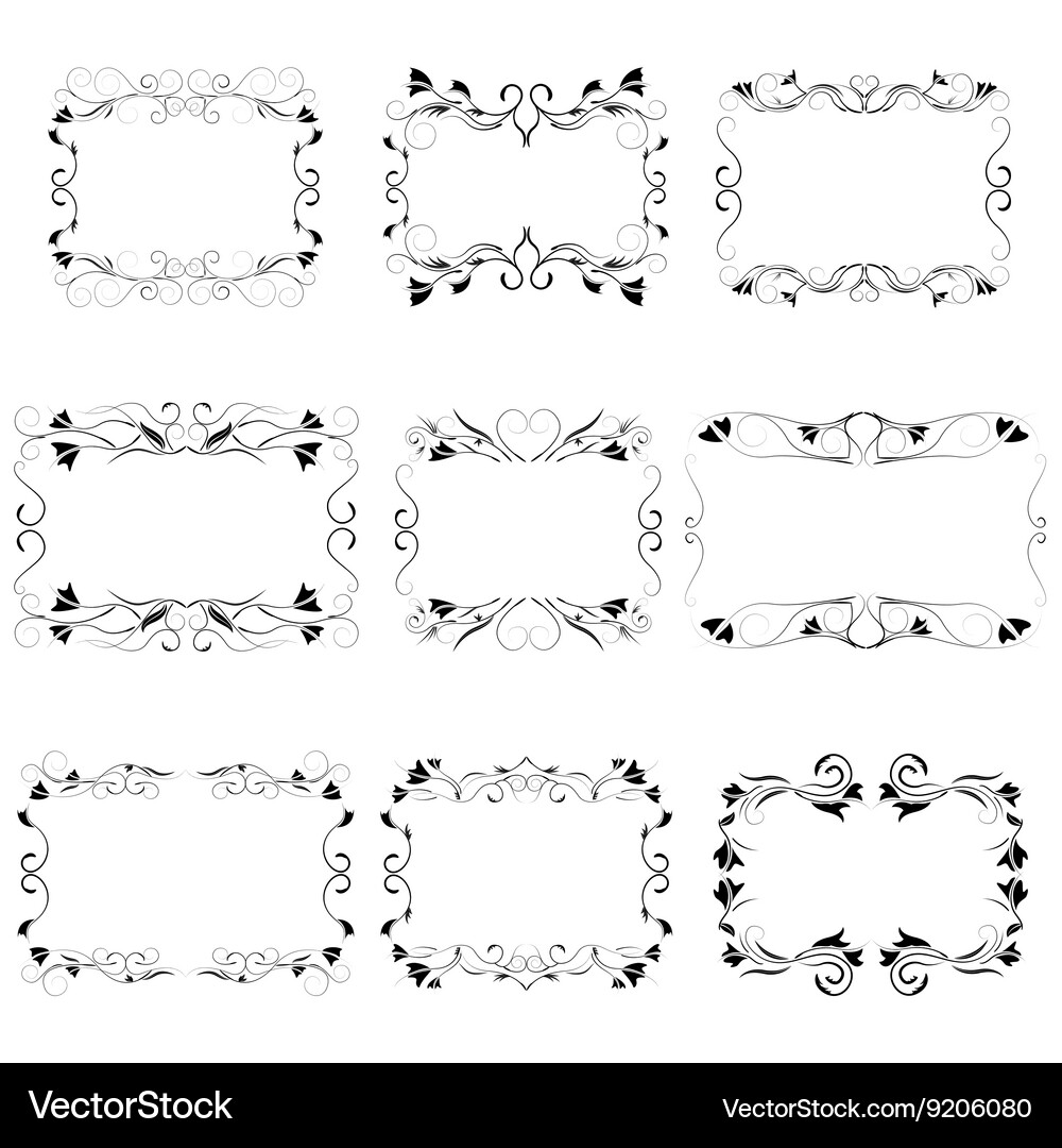 Decorative frames Royalty Free Vector Image - VectorStock