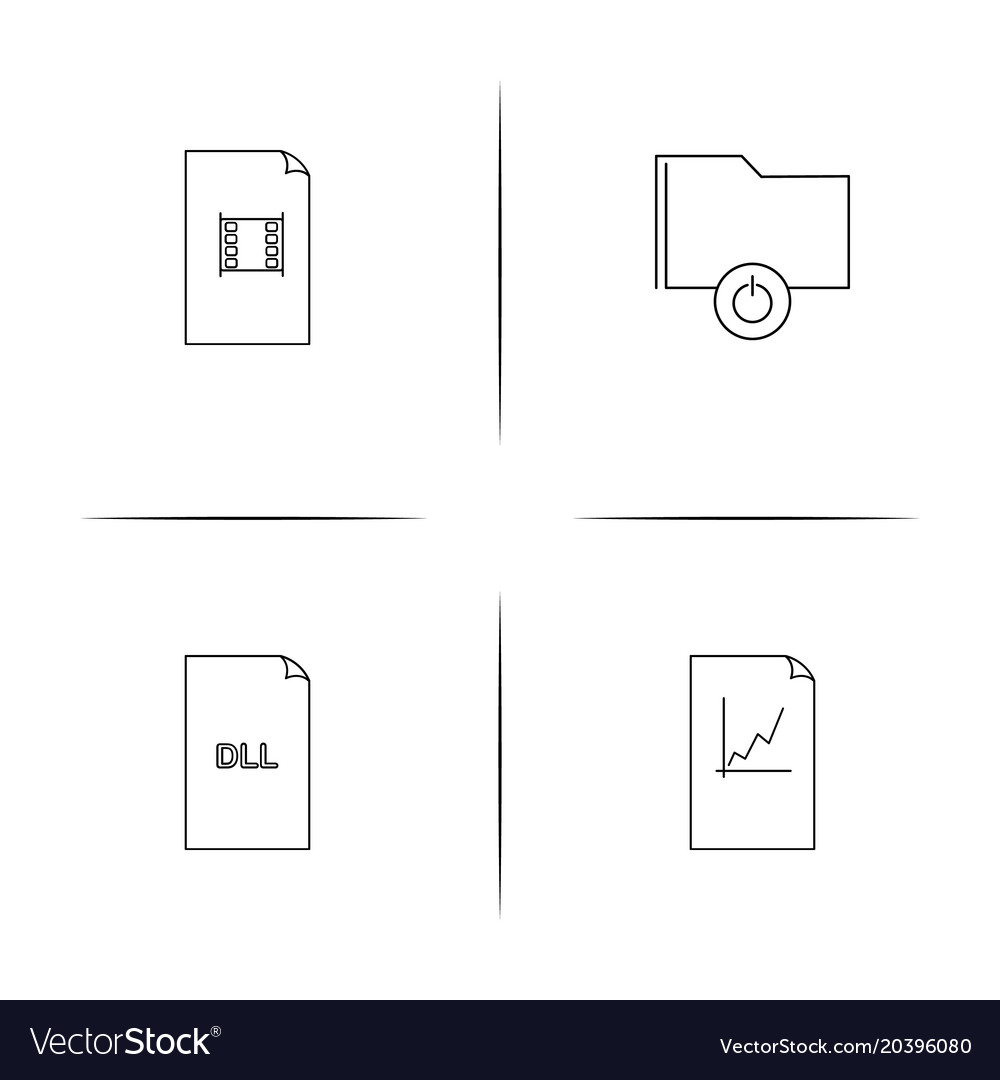 Files and folders sign simple linear icon