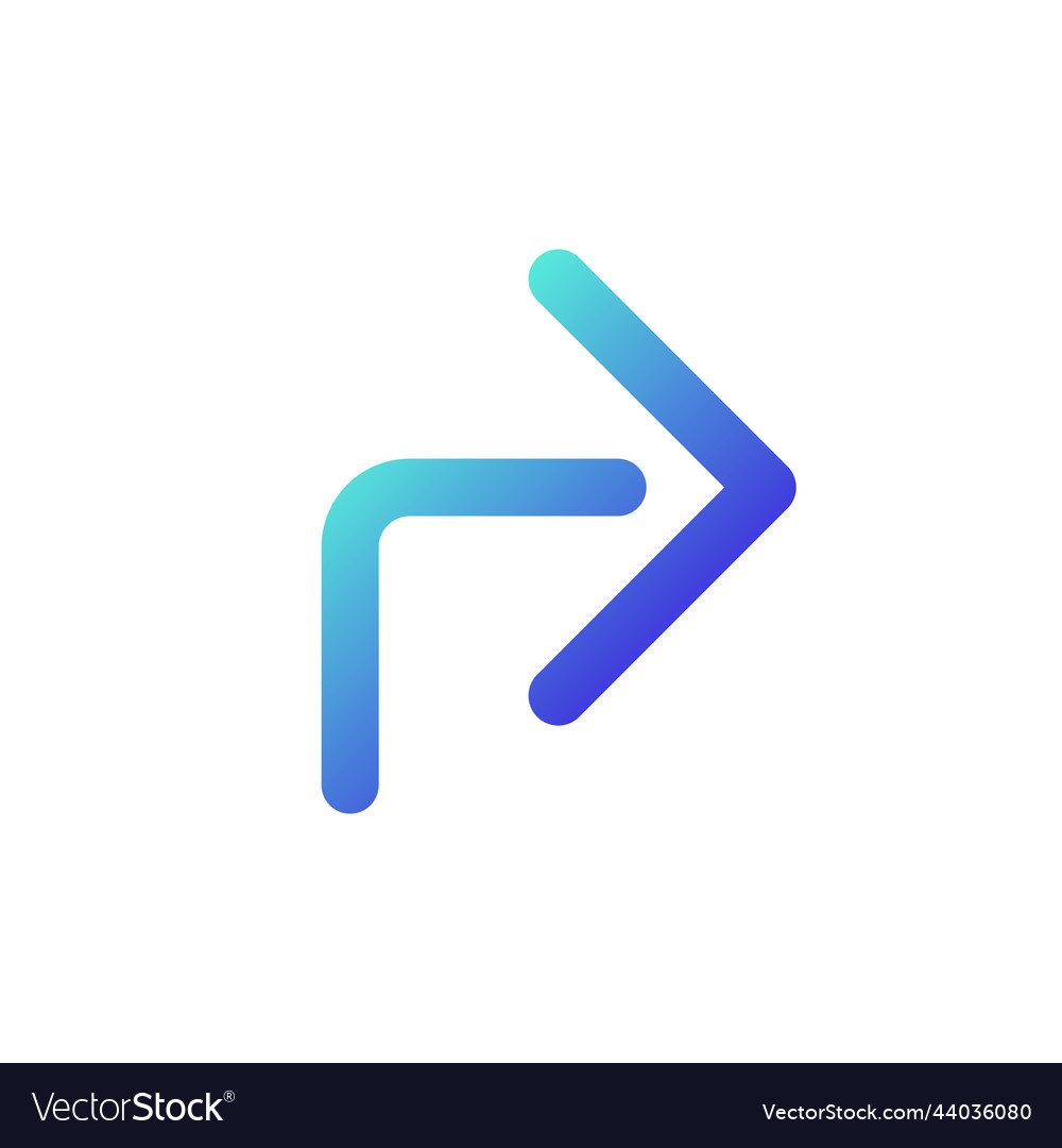 Forward arrow pixel perfect gradient linear ui