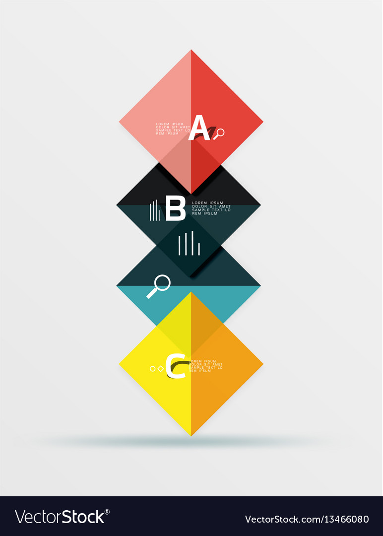 Glossy squares with text abstract geometric vector image Glossy squares with text abstract geometric