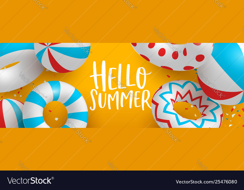 Premium Vector  Funny summer banner. pool party