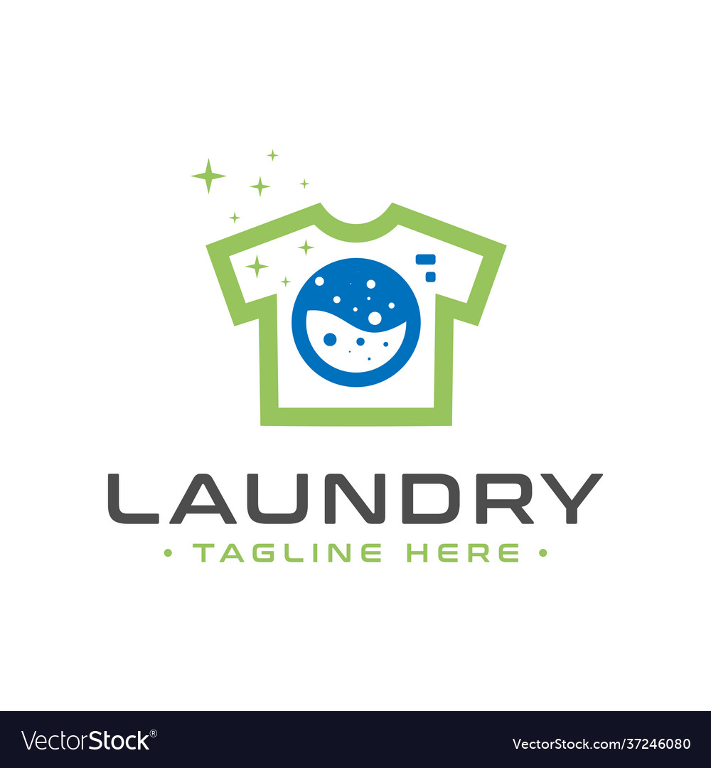 Laundry and clothes ironing business logo