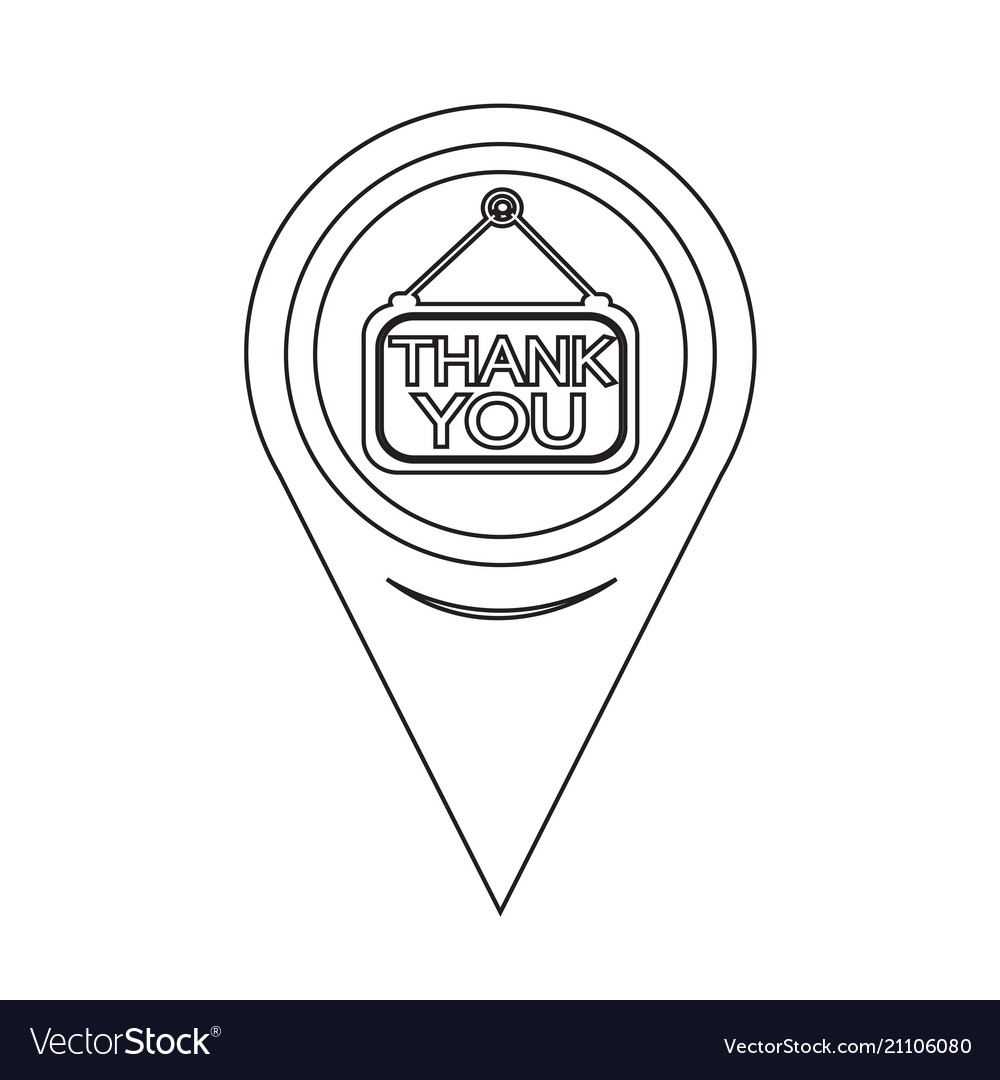 Map pointer thank you icon