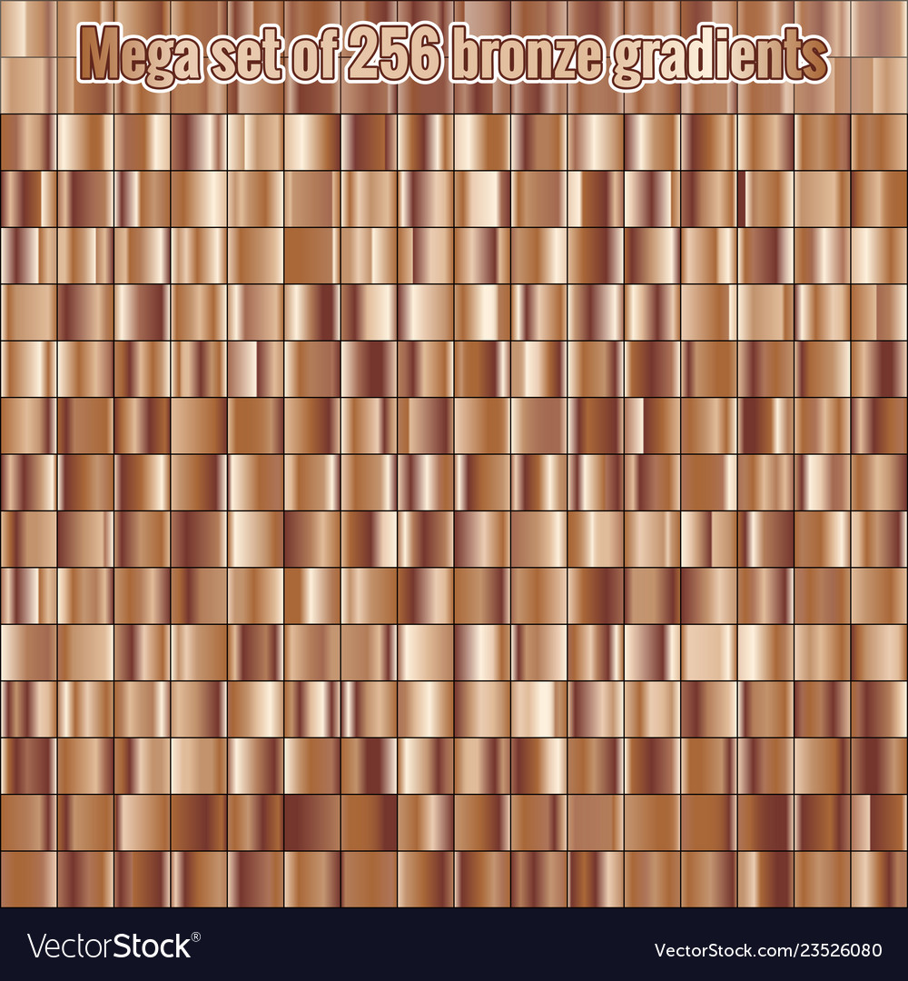 Mega Set bestehend aus Sammlung 256 Bronzefolie vector image Mega Set bestehend aus Sammlung 256 Bronzefolie