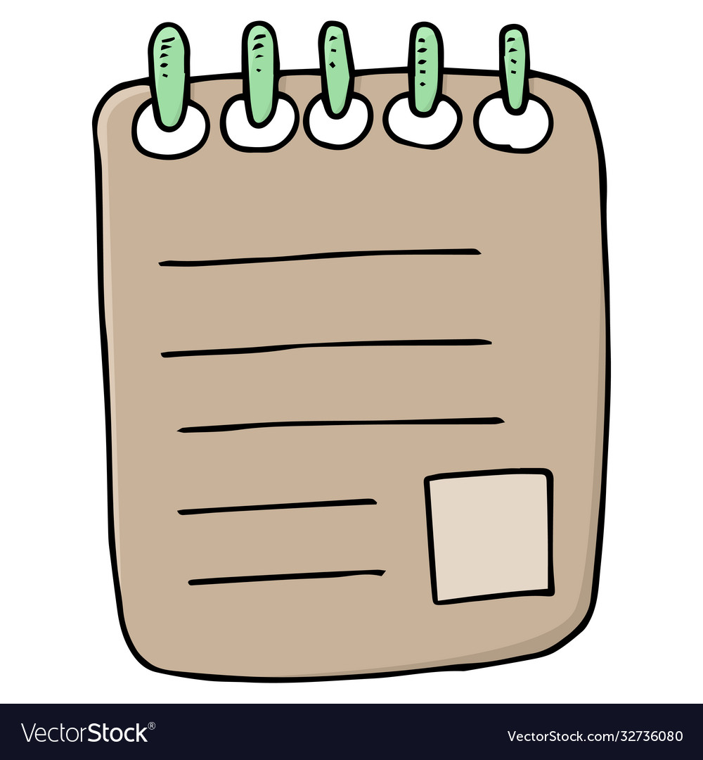 Notebook a blank with marks tax form hand